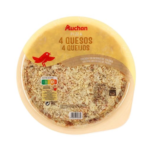 AUCHAN Pizza 4 Queijos 400 g